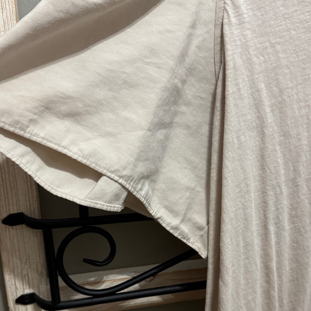 LOFT Women's Puff Sleeve Tee in Light Beige L cotton - Picture 5 of 9
